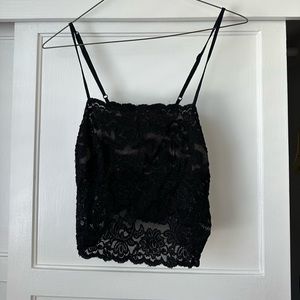 Black Lace Tank Top